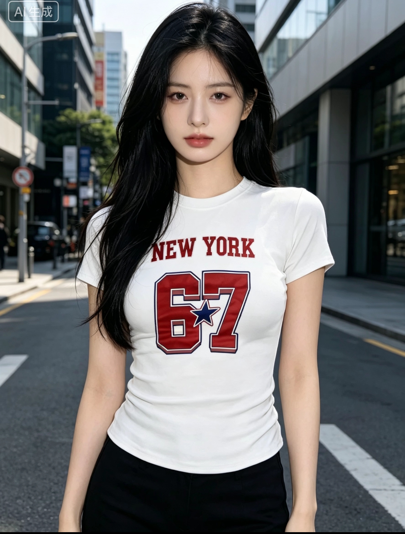 아메리칸 레트로 알파벳 긍정적 인 어깨 반팔 티셔츠 여성 2026 여름 새로운 몸매 가꾸기 슬림해 보이는 달콤한 핫걸 허리 수축 맨위