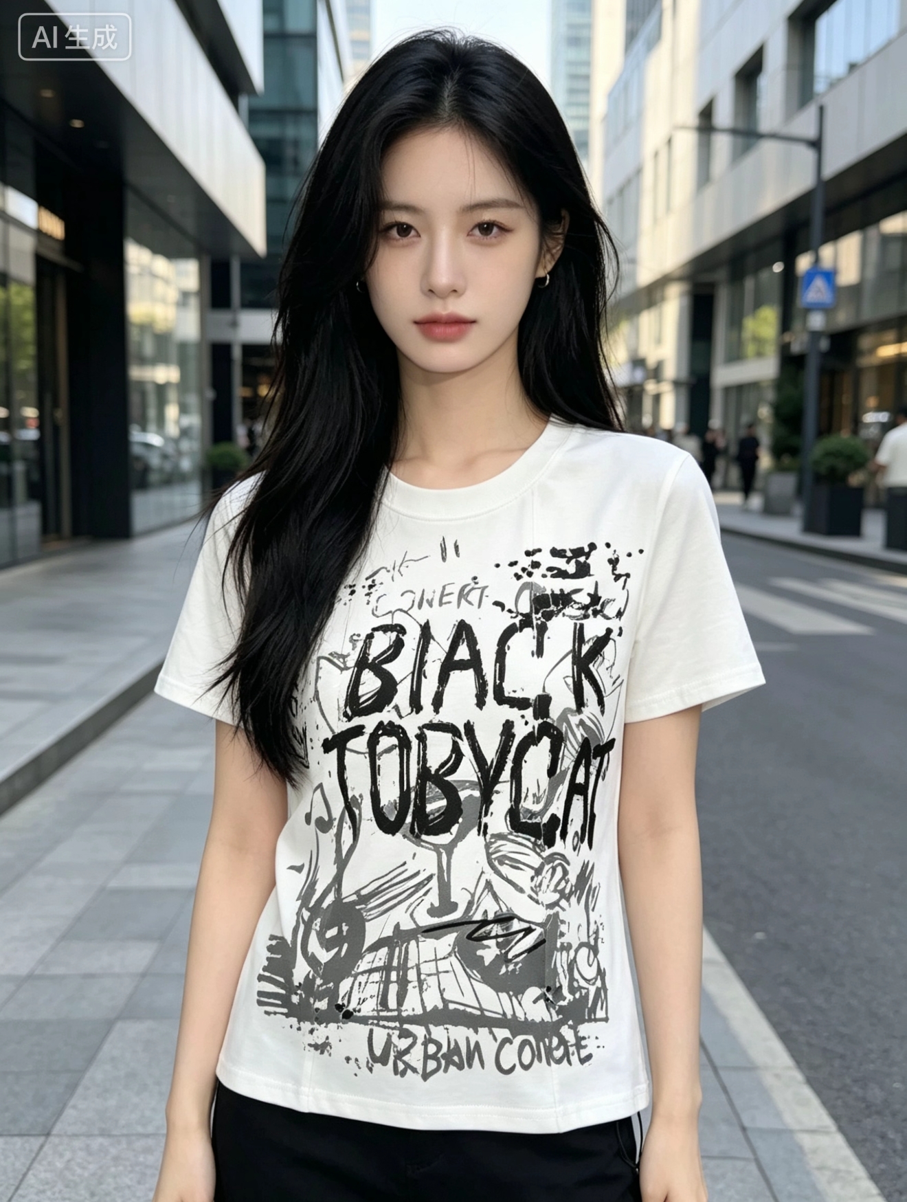 작은 대중 디자인 센스 알파벳 프린트 반팔 티셔츠 여성 여름 몸매 가꾸기 슬림해 보이는 화이트 라운드 넥 인사이드 가져 가라. 기본 셔츠 맨위