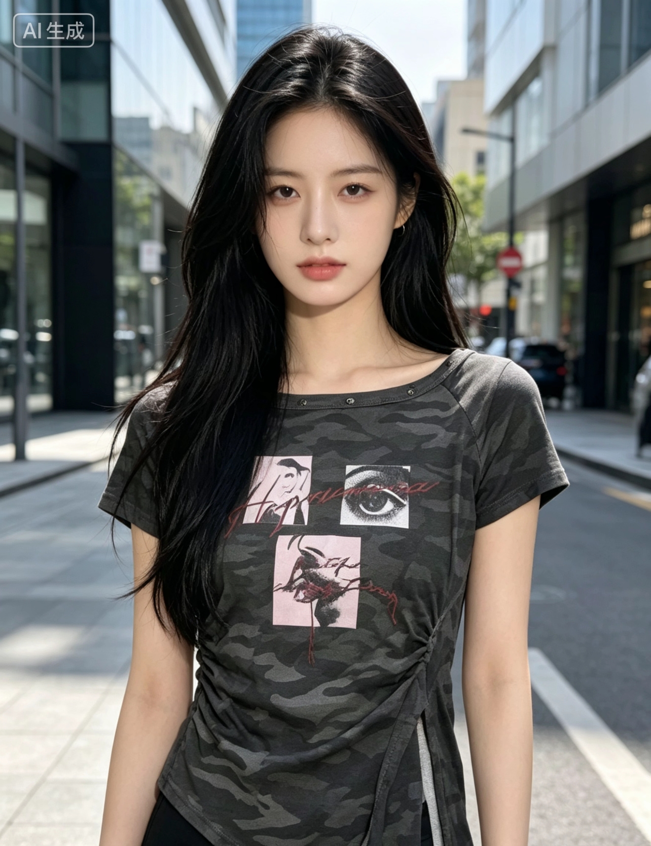 패션 다용도 불규칙 반팔 맨위 여성 여름 새로운 프릴 세련된 절묘한 출퇴근 캐주얼 티셔츠 트렌디