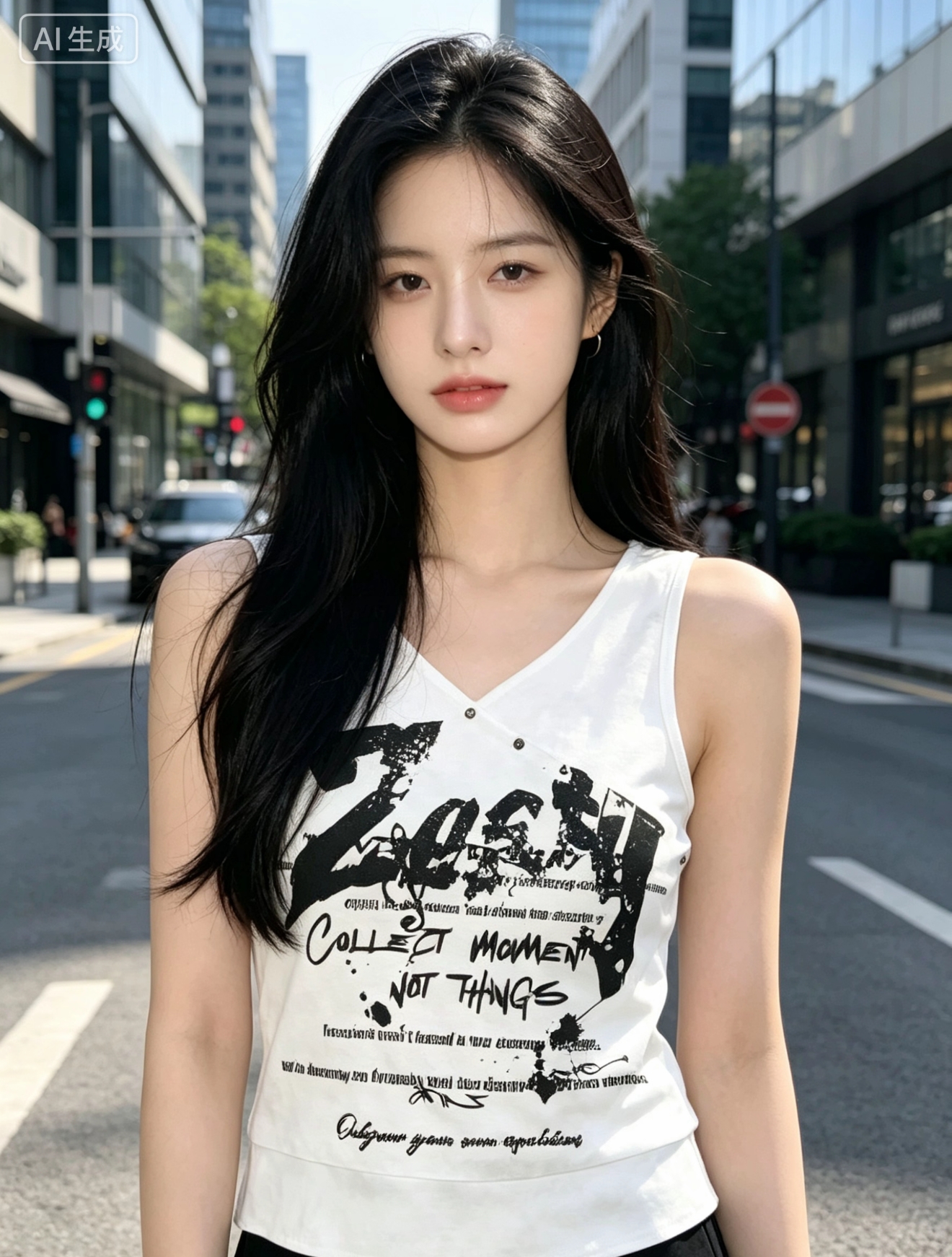 아메리칸 레트로 핫걸 디자인 센스 패치워크 민소매 티셔츠 여성 여름 새로운 몸매 가꾸기 조끼 맨위
