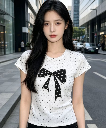 고급 센스 블루 색상 도트 무늬 프린트 긍정적 인 어깨 반팔 티셔츠 여성 여름 새로운 고유 한 아름다운 아니요 명중 섹션 맨위