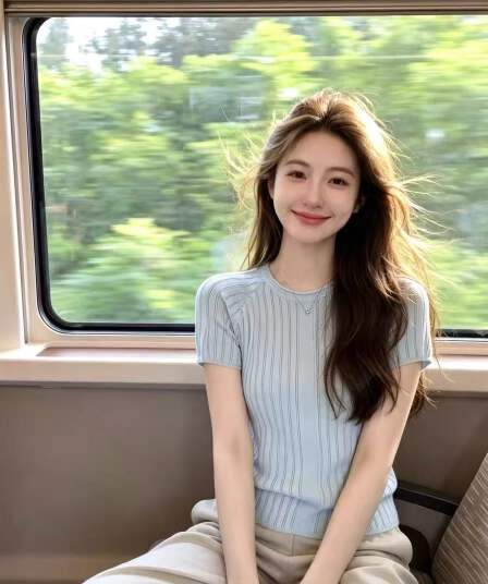 프랑스식 수직 구덩이 기사 질감 센스 반팔 라운드 넥 니트 티셔츠 여성 여름 홀로우 아웃 몸매 가꾸기 미니멀리즘 다용도 통기성 맨위
