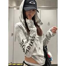 批发美式字母印花连帽长袖T恤女朋克<b class='q'>街头</b>上衣