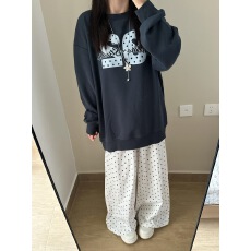 批发韩系卡通<b class='q'>可爱</b>数字印花纯棉长袖T恤女2026秋季新款宽松内搭上衣