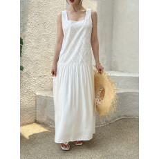 批发韩国东大门小众设计感镂空<b class='q'>蕾丝</b>拼接背心连衣裙女