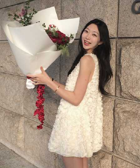 있음 선적 한국 동대문 레트로 무거운 작업 3 차원 자수 조끼 여성 드레스