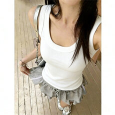 批发230克冰丝罗纹  <b class='q'>吊带</b><b class='q'>背心</b>新<b class='q'>款</b>外穿内搭显瘦无袖打底修身舒适上衣