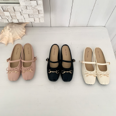 内增高粉色包头半拖鞋女外穿2026新款春季仙女晚晚厚底玛丽珍单鞋