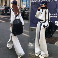 批发婉君发发卫衣秋款艺术风百搭休闲宽松显瘦卫衣套装