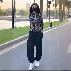 批发2026新款豹纹套装女春秋季<b class='q'>运动</b>健身跑步瑜伽斑马纹显瘦外套束脚裤