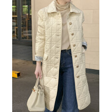 棉衣外套女韩系chic秋冬季新款法式气质优雅设计感翻领中长款大衣