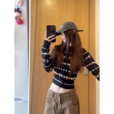 批发美式复古费尔岛针织<b class='q'>开衫</b><b class='q'>毛衣</b><b class='q'>女</b>秋冬修身显瘦慵懒休闲风松弛感外套