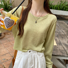 批发防晒罩衫夏季薄款针织衫女春<b class='q'>秋</b>2026新款针织上衣宽松长袖圆领t恤