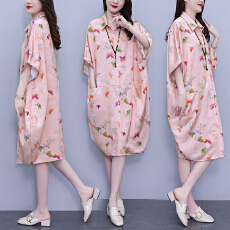 批发韩版大码POLO领遮肉衬衫连衣裙2026夏季新款中长款休闲宽松夏装裙