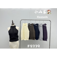 批发复古麻花<b class='q'>背心</b>吊带女挂脖无袖针织衫短款<b class='q'>露</b><b class='q'>脐</b>窄肩打底上衣