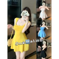 批发吊带连衣裙短款女初夏日绝美独特别漂亮掐腰显瘦小裙子穿搭