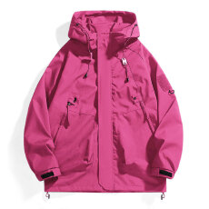 批发<b class='q'>春</b>秋季薄款连帽风衣男士夹克防风青少年百搭冲锋衣休闲时尚外套男