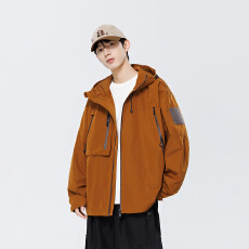 批发新款<b class='q'>春</b>秋薄款男女冲锋衣外套宽松休闲运动潮牌男款连帽夹克服