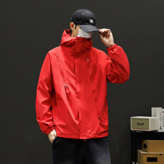 批发2025跨境休闲情侣登山服外套秋<b class='q'>冬</b>新款外贸连帽青年防水运动冲锋衣