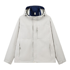 春秋薄款冲锋衣2025新款防风防水外套男透气休闲脱帽软壳登山服