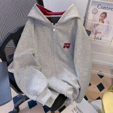 批发<b class='q'>潮牌</b>拼接撞色连帽<b class='q'>卫衣</b>男刺绣秋冬设计感小众情侣宽松上衣休闲外套