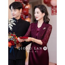 批发高端喜婆婆婚宴礼服2025年新中式妈妈婚礼气质显年轻旗袍夏季