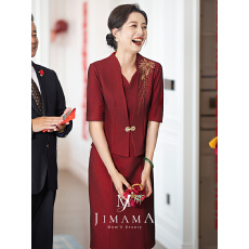 批发妈妈婚宴装旗袍平时可穿高贵2025<b class='q'>新款</b>年轻喜婆婆结婚礼服喜服大码