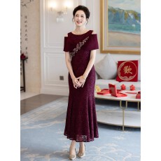 批发相见欢|高端<b class='q'>妈妈</b>礼服气质连衣裙喜婆婆婚礼服高贵年轻女2026新款