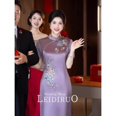 批发2026新款喜妈妈婚宴礼服高端轻奢高级感婆婆装刺绣旗袍中式