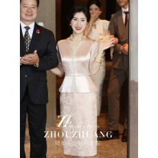 批发2026<b class='q'>新款</b>高端年轻旗袍改良版喜妈妈婚礼礼服平时可穿喜婆婆婚宴装
