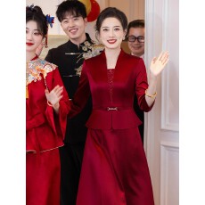 批发喜婆婆婚宴装2026新款结婚<b class='q'>高端</b>妈妈敬酒礼服旗袍<b class='q'>连衣裙</b>女