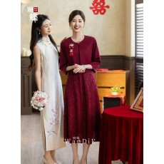 批发一衣两穿喜婆婆婚宴装两件套圆领外套满天星细闪连衣裙<b class='q'>妈妈</b>旗袍秋