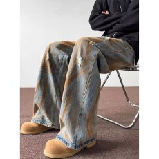 批发港风潮男女同款新款个性牛仔裤美式<b class='q'>嘻哈</b>ins潮高街潮流痞帅长裤子