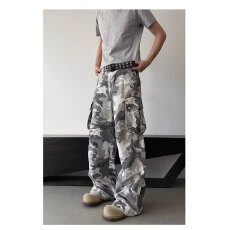 批发港风潮男春秋美式新款个性迷彩休闲裤<b class='q'>嘻哈</b>ins潮高街潮流痞帅长裤