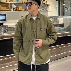 批发日系新款美式休闲长袖上衣时尚潮牌翻领衬衫男款夹克春<b class='q'>秋</b>季