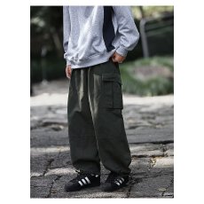 批发秋冬季新款<b class='q'>日系</b><b class='q'>复古</b>潮牌直筒宽松阔腿休闲纯色bf抽绳工装裤男女