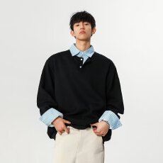 批发美式卫衣男女款春秋季韩版新款情侣圆领宽松日系上衣chic<b class='q'>港风</b>潮流