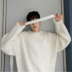 批发秋冬男女新款风加厚宽松慵懒风针织衫中性简约圆领情侣<b class='q'>毛衣</b>韩版潮