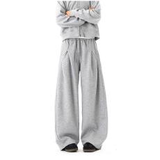 批发美式褶皱运动卫<b class='q'>裤</b>子男女潮牌<b class='q'>宽松</b>中性设计感抽绳直筒情侣休闲长<b class='q'>裤</b>