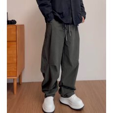 美式街头拼接工装裤男女款立体剪裁设计感直筒裤潮牌百搭休闲裤子