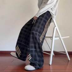 批发潮牌美式男女同款拖地阔腿裤中性风直筒宽松休闲情侣灯芯绒裤子