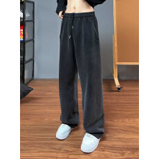 重磅水洗卫裤男女款潮牌宽松cleanfit直筒休闲裤复古阔腿拖地裤子