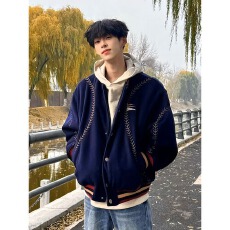 潮流冬季宽松棒球棉服男女同款中性小众设计感美式情侣休闲厚外套