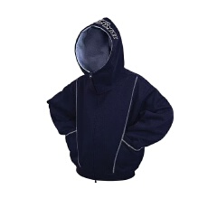 批发<b class='q'>潮牌</b>美式重磅男女款连帽拉链开衫外套明辑线廓形刺绣连帽<b class='q'>卫衣</b>情侣