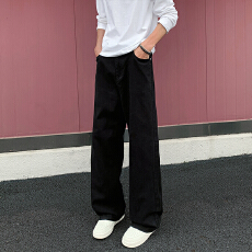 批发美式宽松休闲裤男女生日系<b class='q'>韩版</b>潮流百搭裤子情侣坠感阔腿拖地长裤
