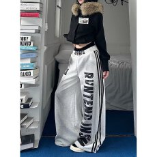 批发春秋宽松休闲裤男女士韩版潮流百搭<b class='q'>裤子</b>情侣重磅坠感阔腿拖地长裤
