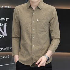 批发设计感男士短袖衬衫泡泡纱肌理感<b class='q'>时尚</b>潮流韩版修身款衬衣口袋秋季