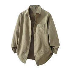 批发设计感男士短袖衬衫泡泡纱肌理感<b class='q'>时尚</b>潮流韩版修身款衬衣口袋秋季