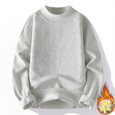 批发加绒加厚重磅<b class='q'>男士</b>冬季高领美式休闲长袖<b class='q'>卫衣</b>上班日常宽松潮流打底