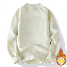 批发加绒加厚重磅<b class='q'>男士</b>冬季高领美式休闲长袖<b class='q'>卫衣</b>上班日常宽松潮流打底